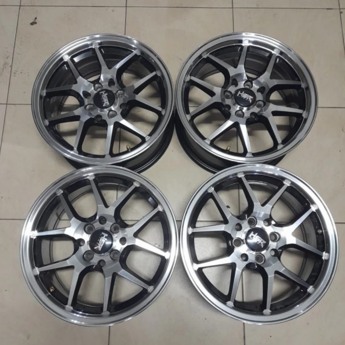 Velg Mobil Bekas Ring 15 Baut 4 HSR HYURA Untuk Jazz Vtec Freed Ayla