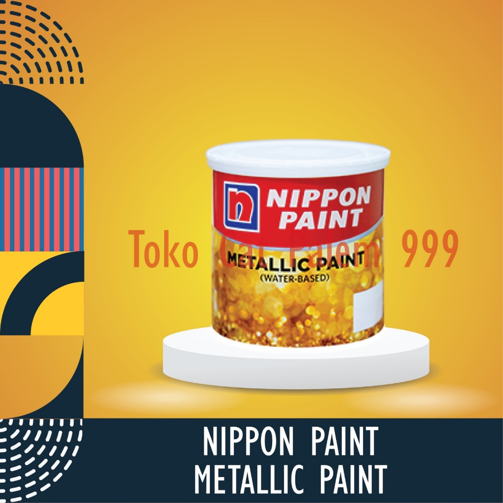 NIPPON GOLD METALIC PAINT WATER BASED / CAT BESI TEMBOK EMAS NIPPON 1L
