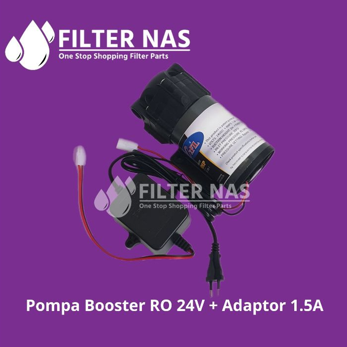 Pompa RO 24V Booster RO Pump 24V / Pump RO 24V + Adaptor + Fitting