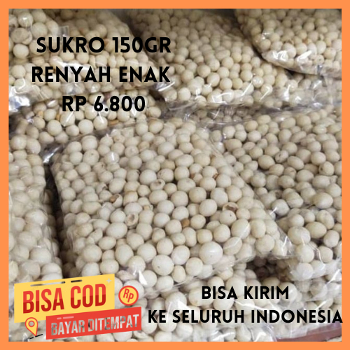 Kacang Sukro 150gr - Sukro Kiloan - Sukro Asin - Sukro Gurih - Sukro Besar - Kacang Atom Kiloan - Ka