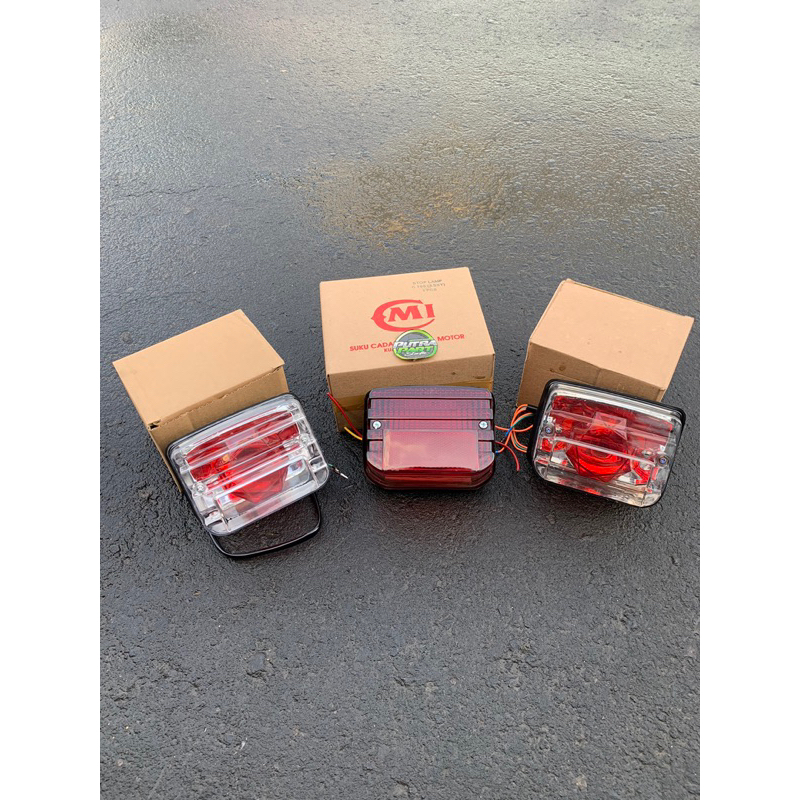 Stoplamp gl100 stopan gl100 lampu belakang gl100 model takegawa stoplamp gl100 merah model original