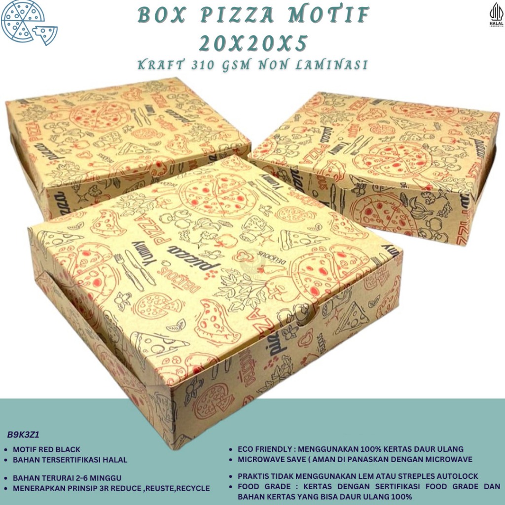 

Box Pizza 20x20 Dus Pizza 20x20 Dus Baju (B9K3Z1-Non Laminasi)