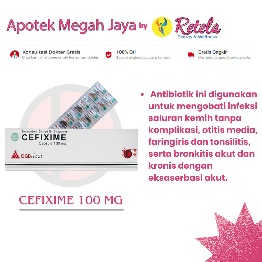 Cefixime 100 mg 10 Kapsul