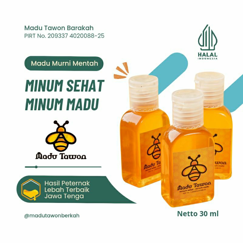 

Madu Asli 100% - Madu Murni Full Nektar Multiflora 100gram - Pure Natural Raw Honey | Madu Tawon
