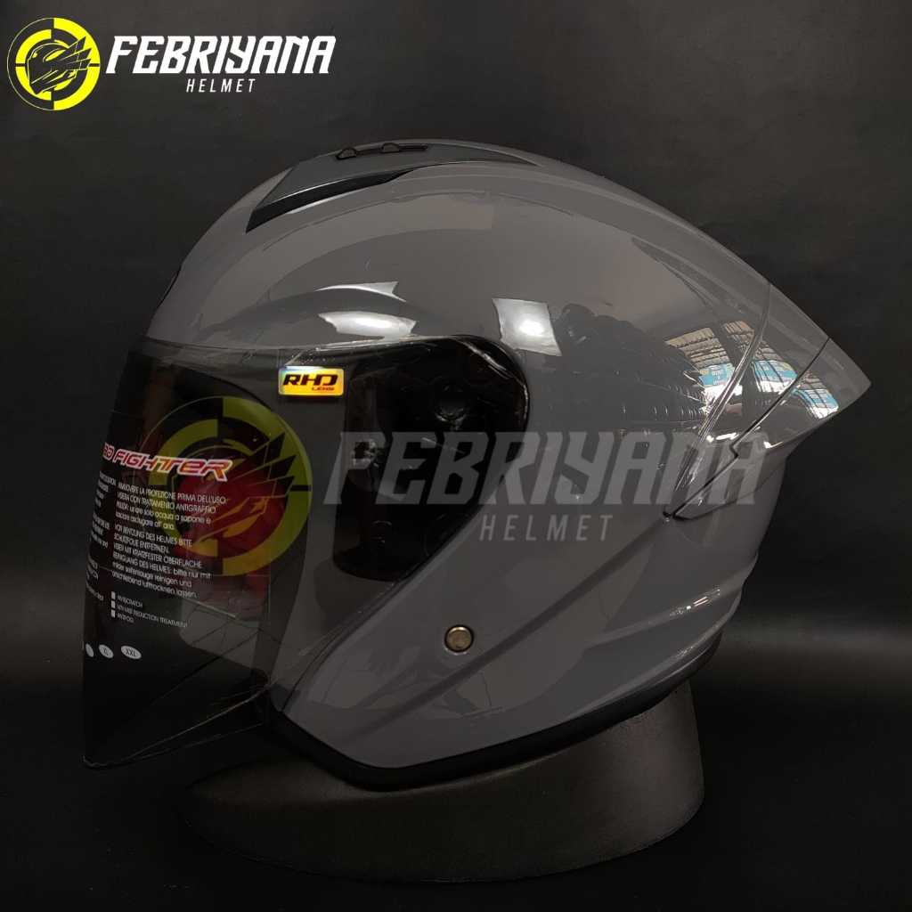 HELM NHK N1 MAX DIM GREY GLOSSY HALF FACE | NHK N1 MAX