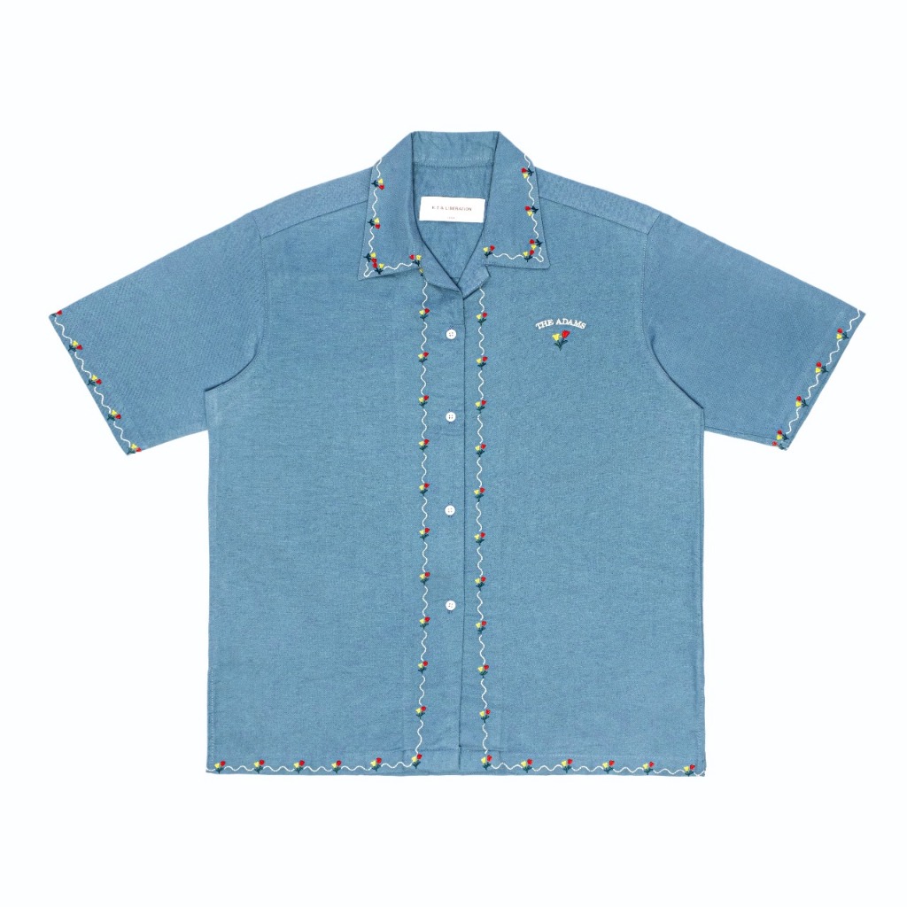 KZL X The Adams Collaboration GLORIOUS - Bowling Shirt - Blue