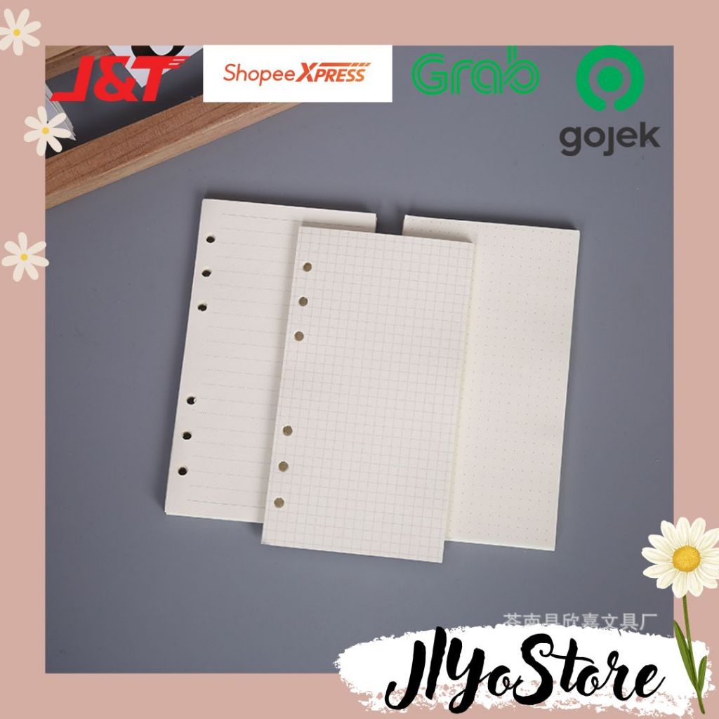 

Kertas Binder Loose Leaf 6 Lubang Buku Tulis Stationery Scrapbook Jurnal Journal Lucu Aesthetic DIY