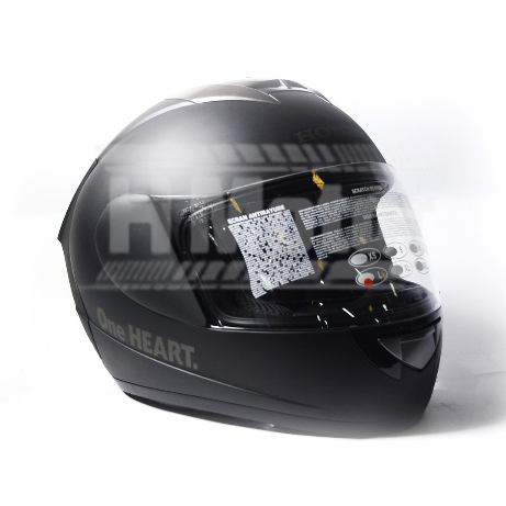 Honda ORI Helm / Helmet Full Face Mono SNI - Black Matte / HITAM DOFF