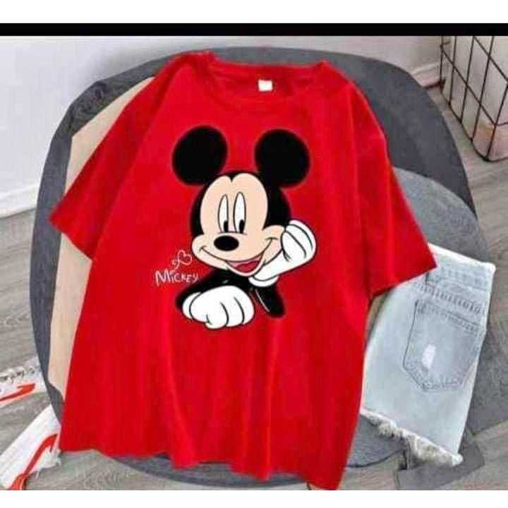 Kaos Premium, Kaos Wanita, Atasan Wanita, Kaos Bangkok, Kaus Mickey Mouse, Kaus Merah