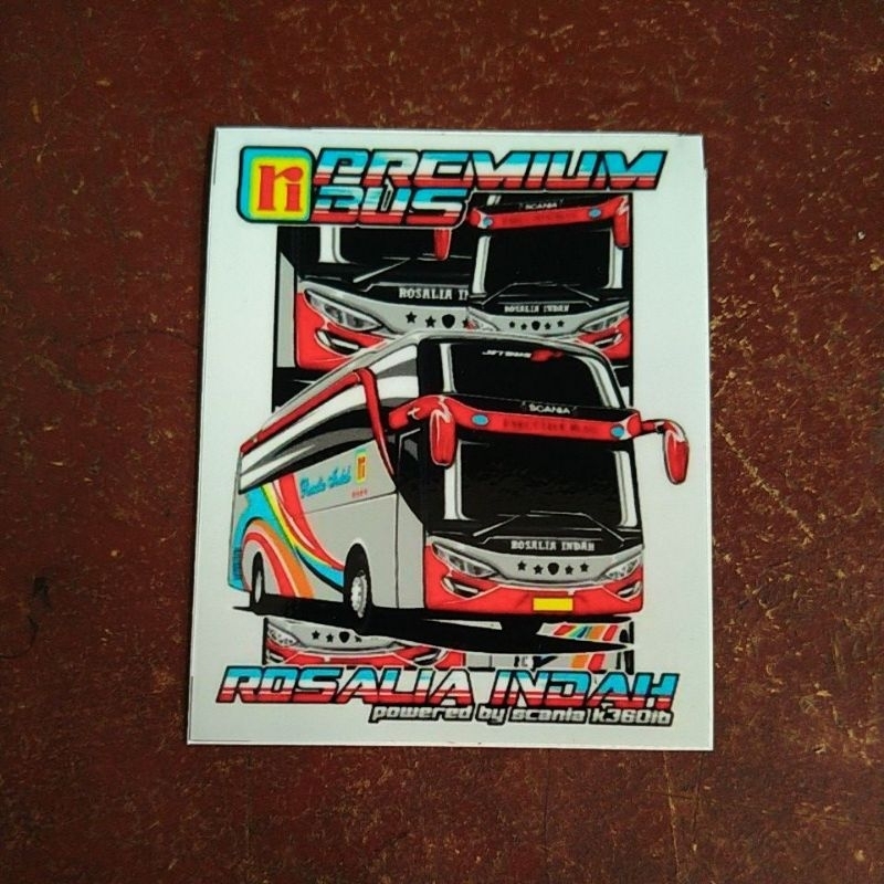 

STICKER BUS ROSALIA INDAH. UKURAN 6X7.5CM.