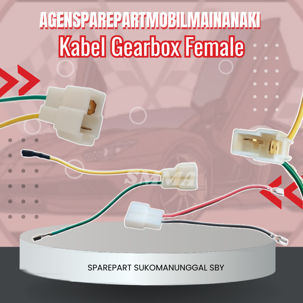 SMMA || KABEL SOKET GEARBOX RODA HIJAU KUNING MOBIL MOTOR MAINAN AKI ANAK REMOT CONTROL