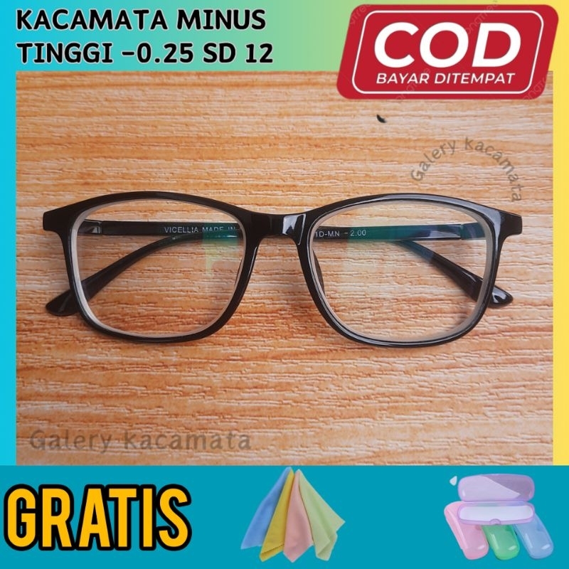 KACAMATA MINUS TINGGI -5 sd -12 KACAMATA RABUN JAUH PRIA DAN WANITA LENSA CRISTAL