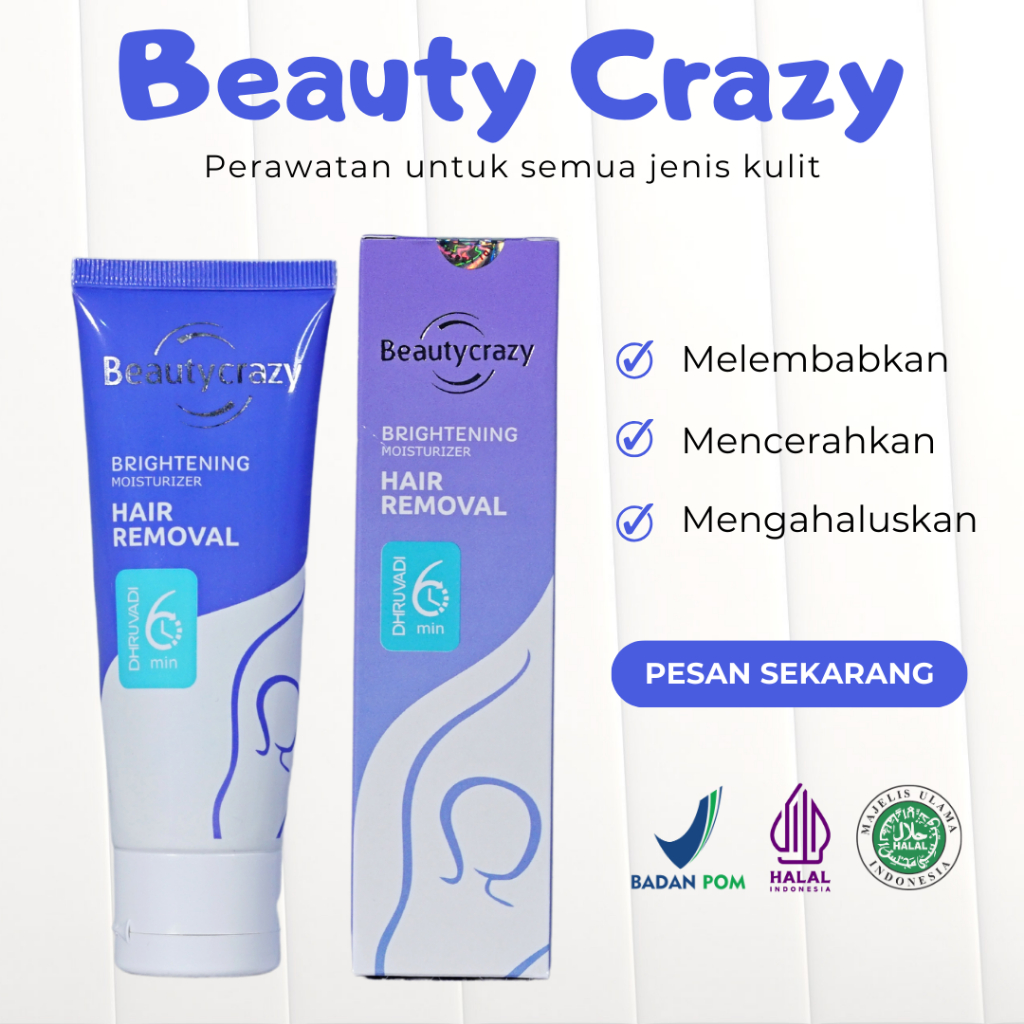 BEAUTY CRAZY - Krim Perontok Bulu Ketiak - Perontok Bulu Miss V Bpom - Perontok Bulu Permanen