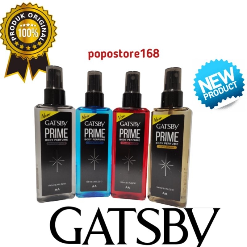 PARFUM GATSBY PRIME BODY PERFUME 100ML/ MINYAK WANGI PRIA GATSBY BODY MIST/ PARFUM TAHAN LAMA PRIA G