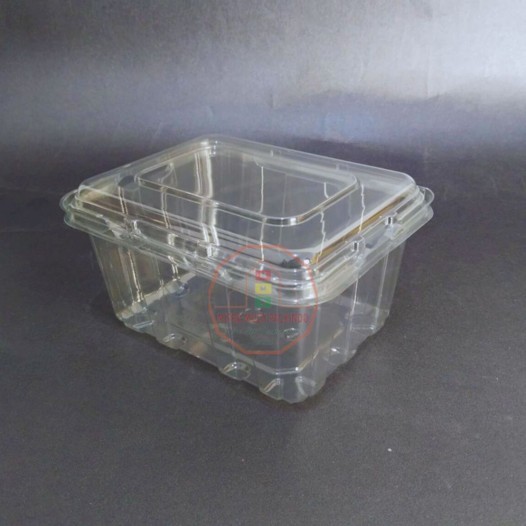 Mika Buah Strawberry, kelengkeng, salak 500 gram isi 25 pcs Mika Buah MB550