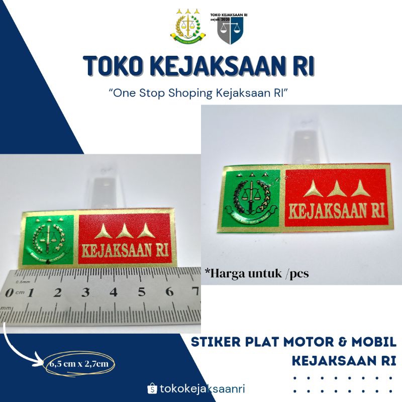sticker stiker plat motor mobil kejaksaan ri logo