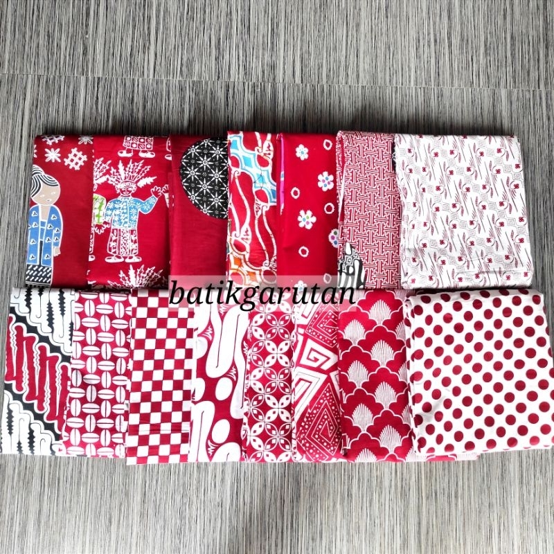 Kain Batik Merah Putih / Kain Batik Halus Katun Prima Merah Putih Natal