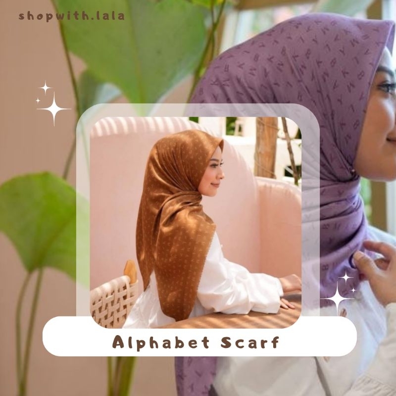 SIAP KIRIM‼️ SCARF WEARING KLAMBY | ALPHABET SCARF BROWNIE & LIGHT PLUM | KLAMBYSCARVES KLAMBY SCARV