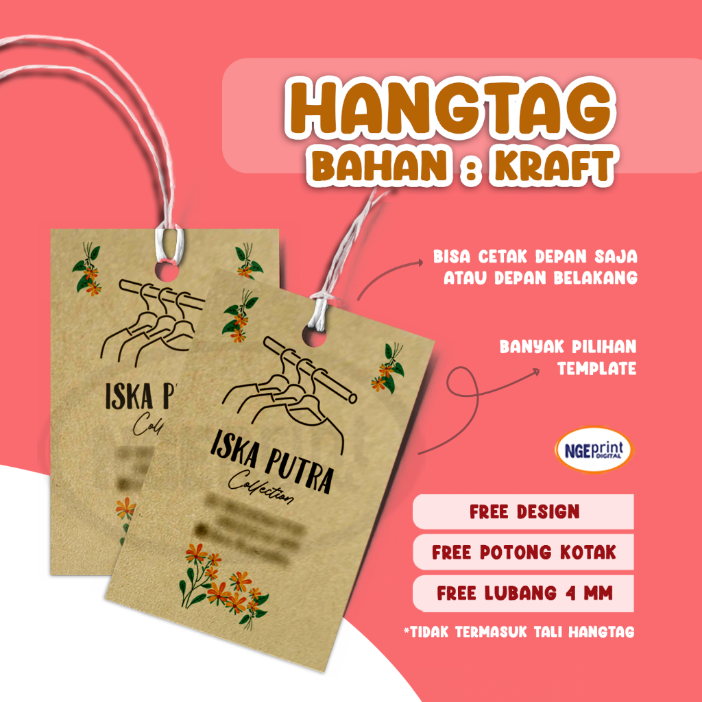 

[KRAFT PAPER] HANG TAG BAJU / LABEL BAJU / HANG TAG LABEL/ LABEL MEREK/ MEREK BAJU