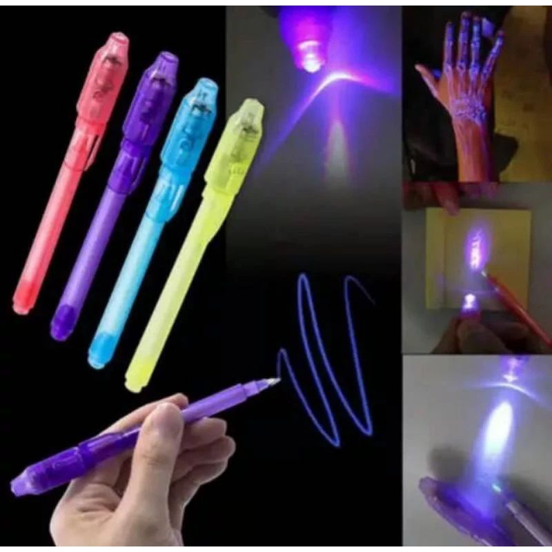 

4 Pcs Pulpen Contek Sinar UV Murah
