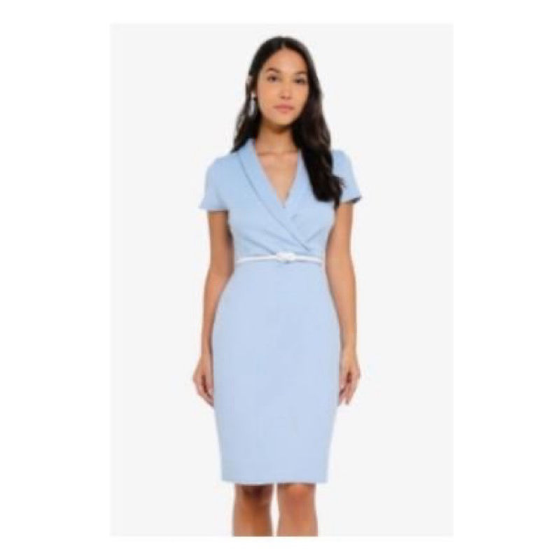 Dorothy Perkins Baby Blue Dress With Belt
