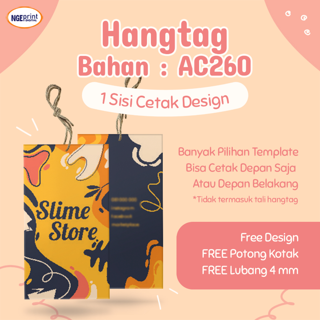 

Hang Tag 1 Sisi AC260 / Hang Tag Ramadhan / Hang Tag Label Baju Custom / Hang Tag Ulang Tahun/ Hang Tag Merk / Label Baju / Hang Tag Custom / Hang Tag Idul Fitri