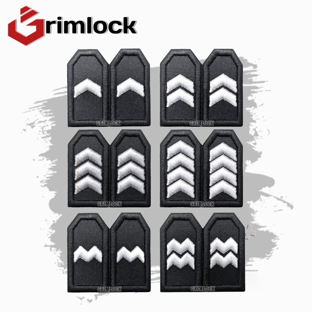 Pangkat Bordir Pdl / Bripda / Briptu / Brigadir / Bripka / List Hitam