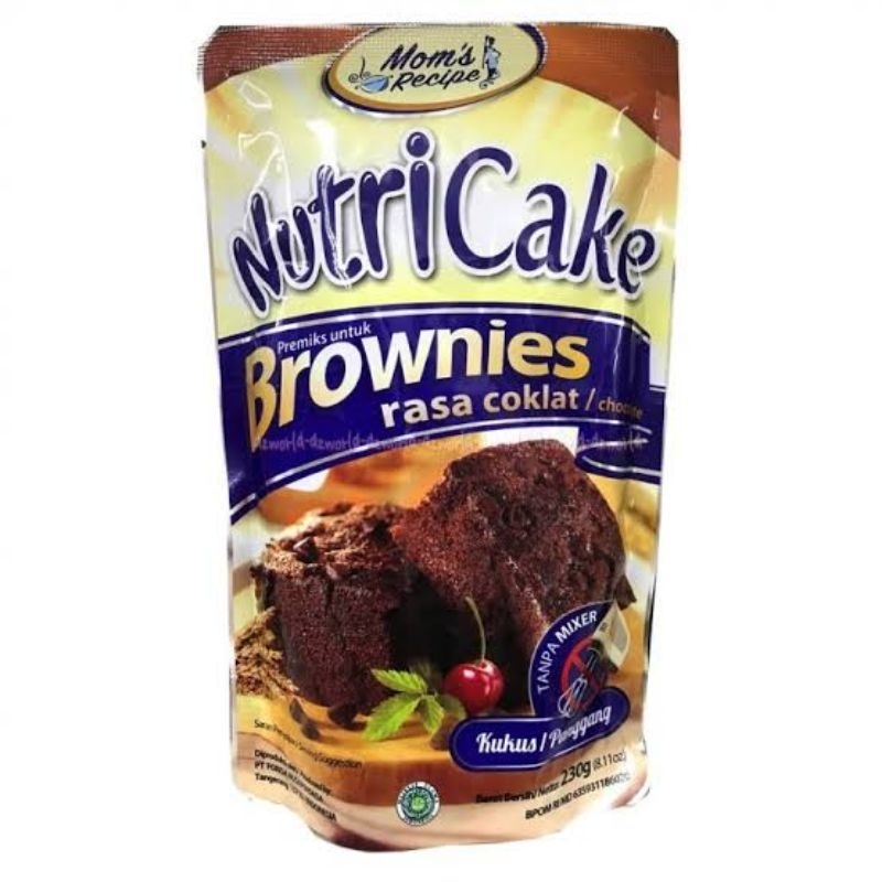 

Mom's Recipe Nutricake Brownies / Brownies Coklat/ Brownies Keju/ Brownies Instant