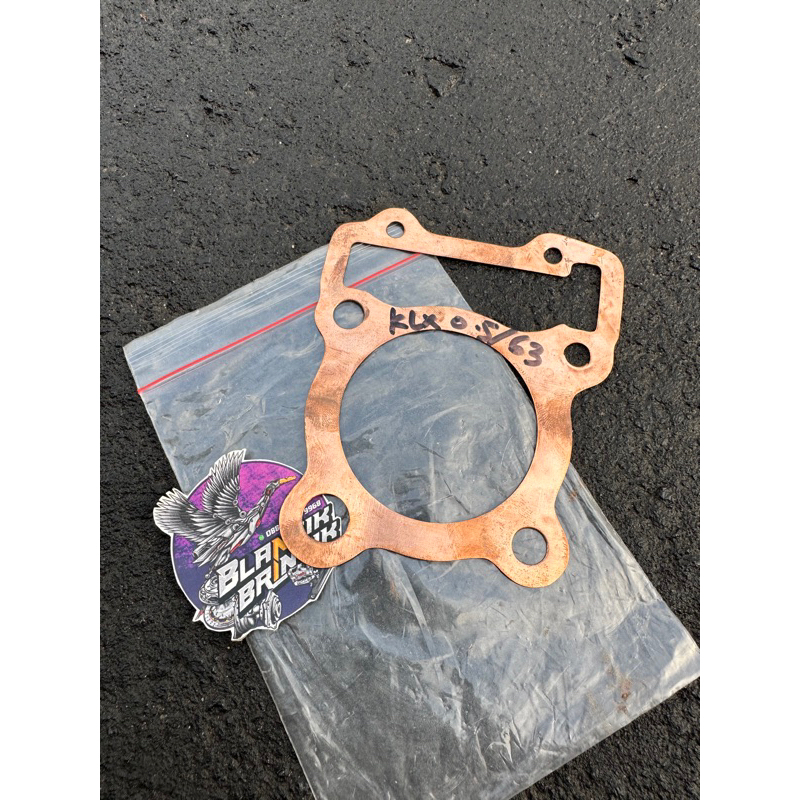 packing paking blok head tembaga KLX 63mm paking tembaga klx 63mm 0.5mm kawasaki klx