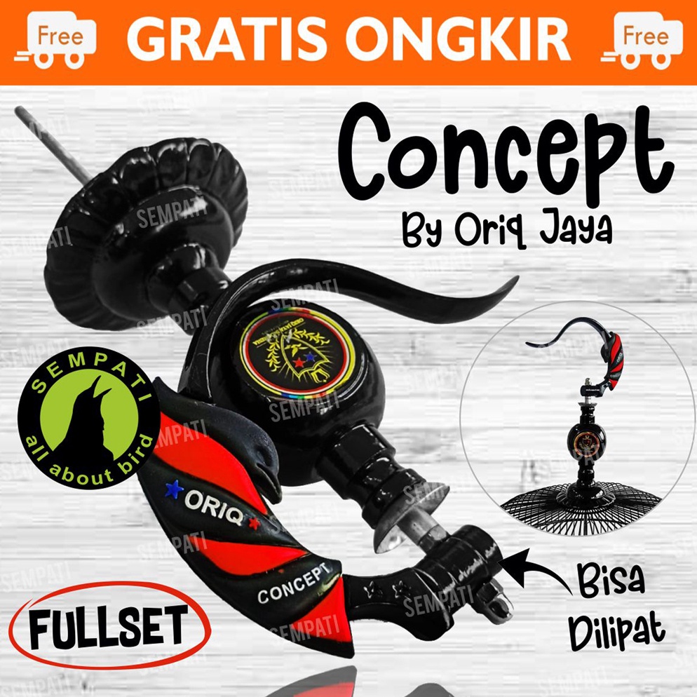 Ready stok Gantungan Sangkar Kandang Burung Concept Sporty Oriq Jaya Fullset Pion Batik Cantolan Gan