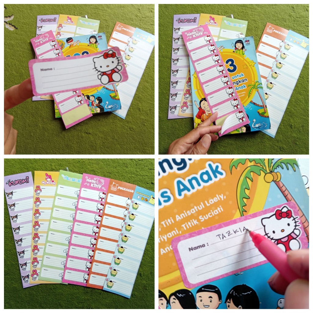

STIKER NAMA STIKER HVS CUTTING STICKER BISA DITULIS PAKAI PENA/PENSIL/SPIDOL/MARKER/DLL HELLO KITTY KUROMI CINNAMOROLL MYMELODY POCHACCO POMPOMPURIN