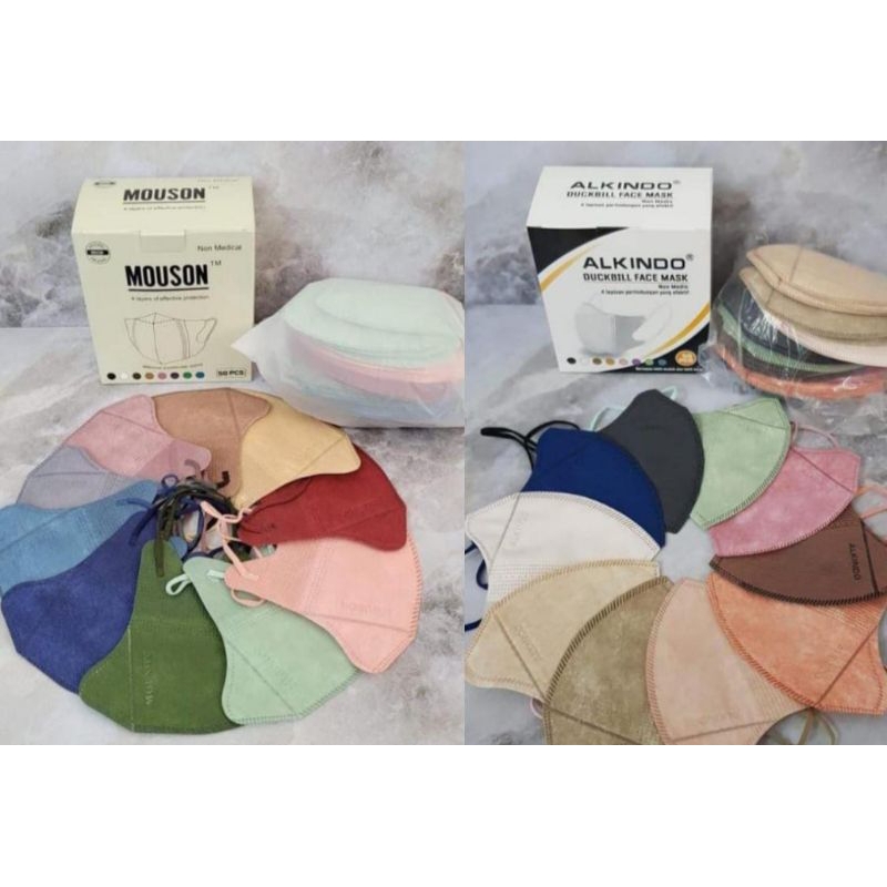 Masker Duckbill Alkindo Mouson warna warni / Masker Murah / Masker mix warna murah