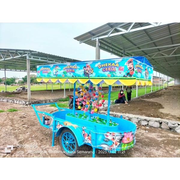 Odong odong pancingan fiber kereta panggung kereta mini