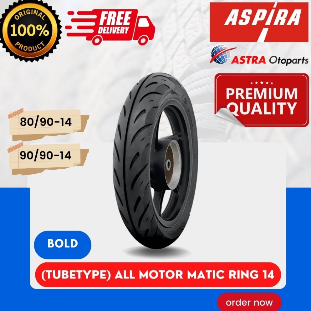 [♞O86(] [READY COD] BAN ASPIRA TUBETYPE (NON TUBELESS) ASPIRA BOLD RING 14 / BAN LUAR ASPIRA RING 14