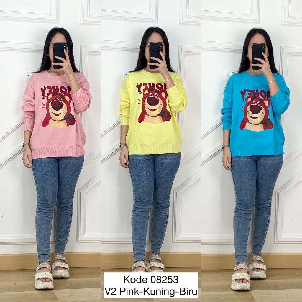 Sweater Oversize Rajut I Sweater Lotso Oversize I Sweater Lucu Wanita I Sweater Oversize Lucu