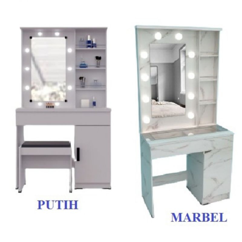 MEJA RIAS MINIMALIS PAKAI LAMPU