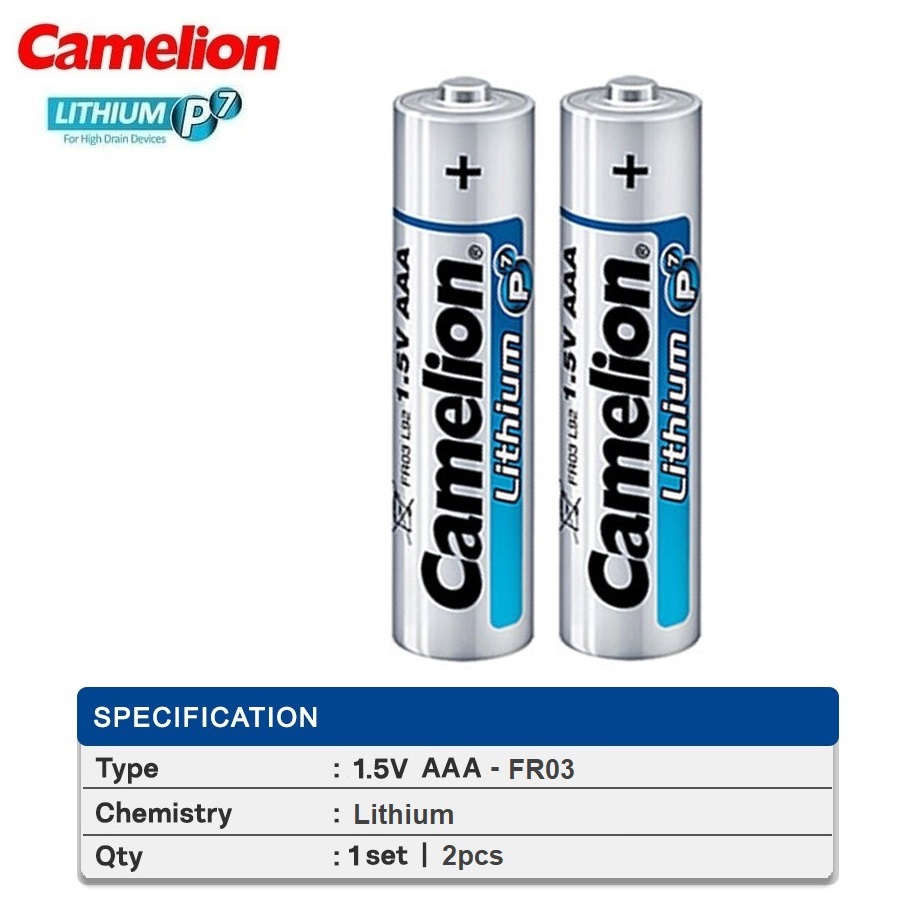 Baterai AAA Lithium Camelion Batttery AAA 1.5V 2pcs