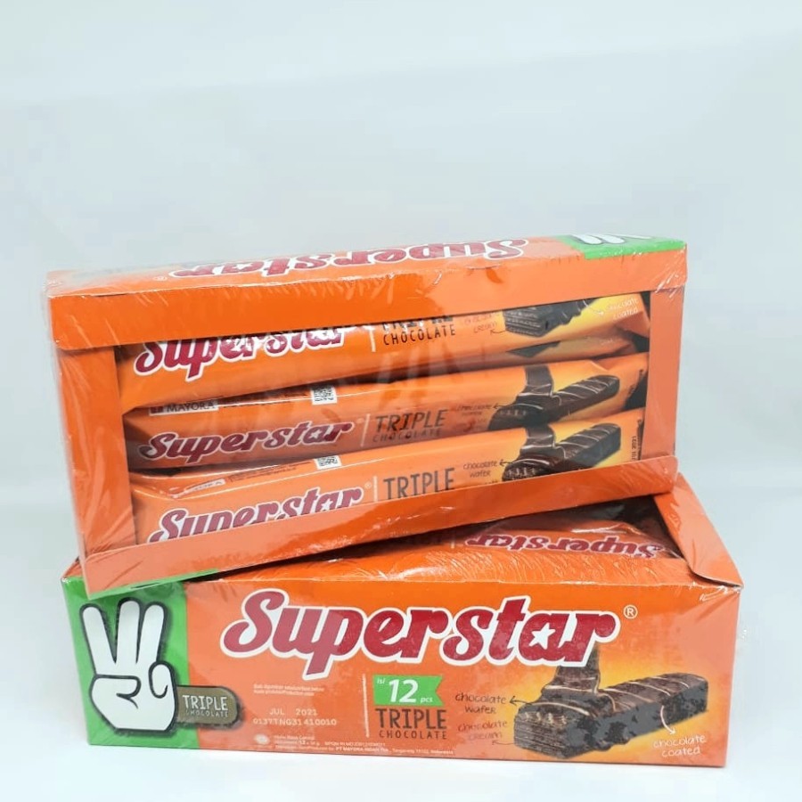 

Superstar wafer coklat 1box isi 12pcs