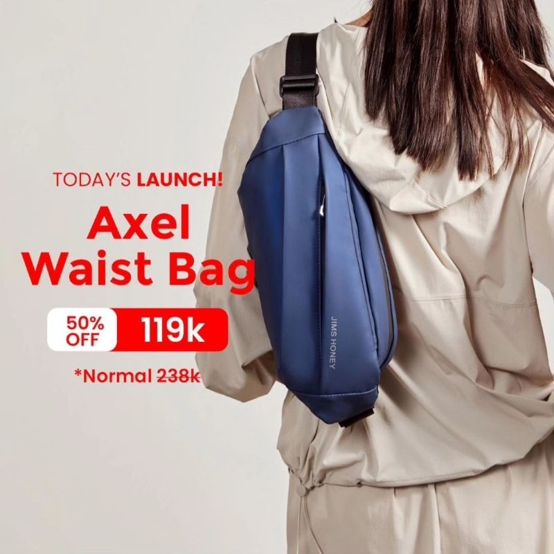 WAISTBAG PRIA WANITA JIMS HONEY JH AXEL WAIST BAG TAS PINGGANG TAS DADA PRIA WANITA KADO ULTAH ANNIV