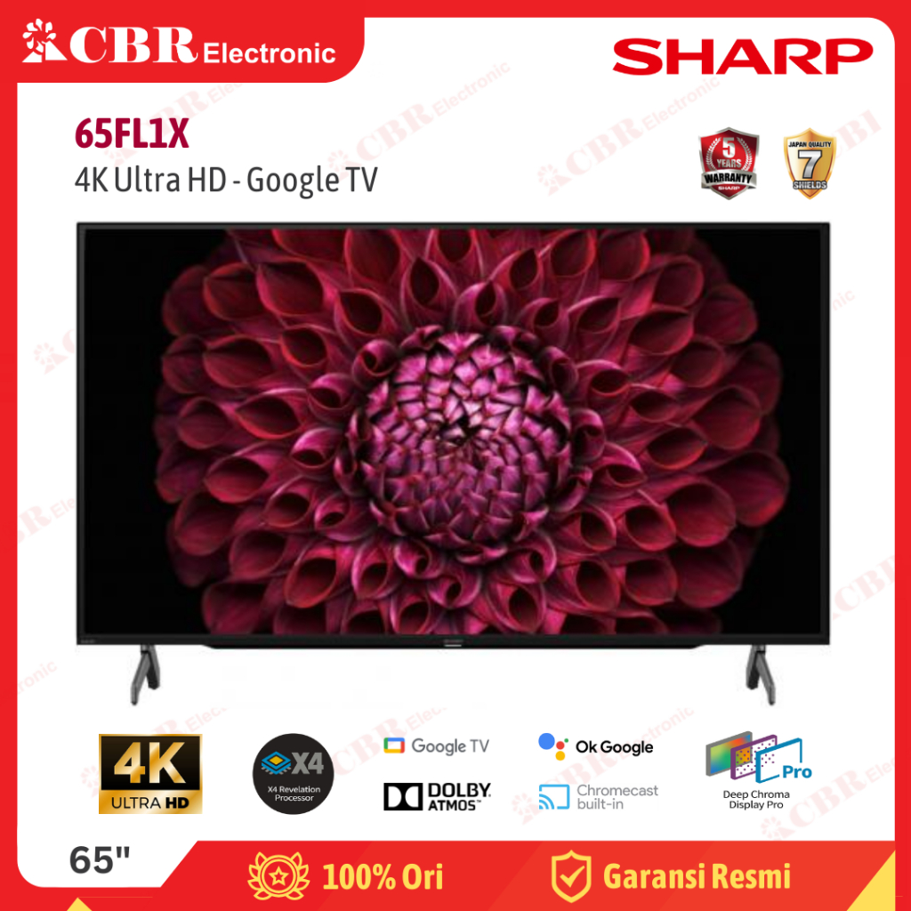 TV SHARP 65 Inch LED 65FL1X (4K UHD-Google TV)