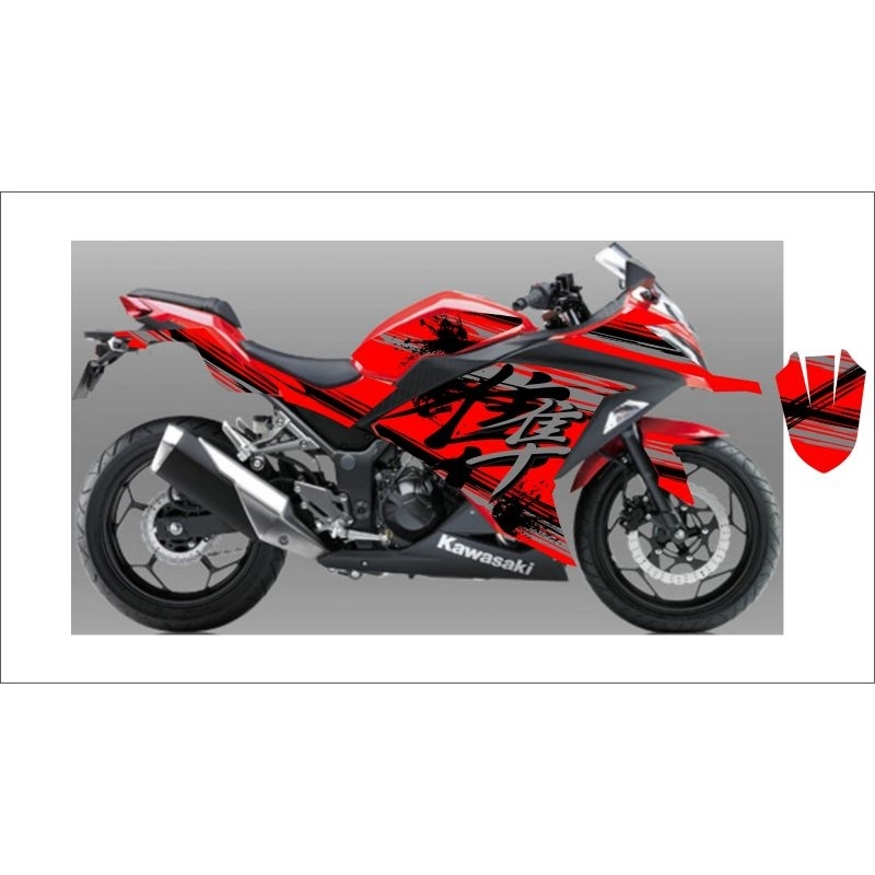 Stiker Ninja 250 Fi / Striping Semi Decal Ninja 250 Fi / Striping Ninja 250 Fi Murah / Stiker Ninja 
