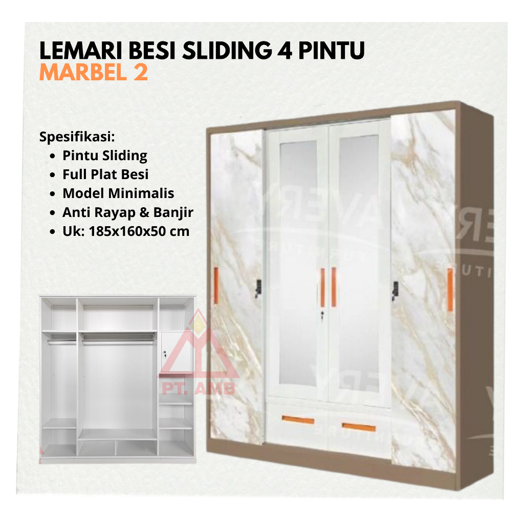 LEMARI PAKAIAN SLIDING 4 PINTU/LEMARI BAJU JUMBO MURAH/LEMARI BAJU MINIMALIS/LEMARI PAKAIAN 4 PINTU BESI SLIDING/LEMARI PAKAIAN BESI 4 PINTU JUMBO/LEMARI BAJU BESI JUMBO 4P LENGKAP