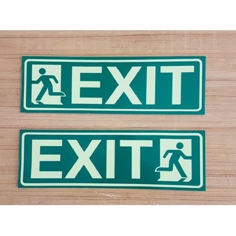 

SIGN STIKER EXIT ( GLOW IN THE DARK ) STIKER SAFETY