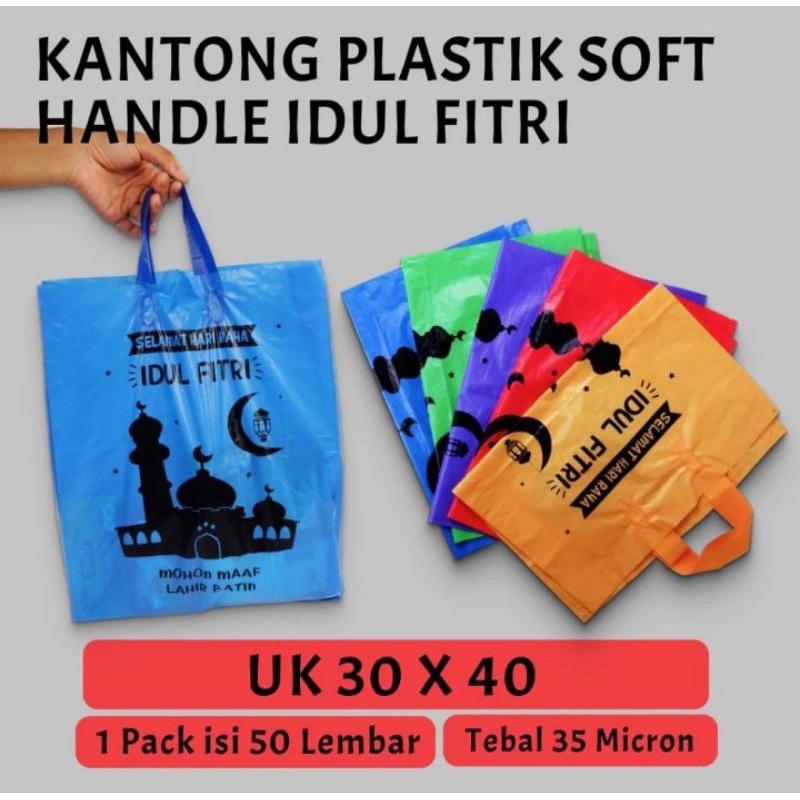 

Tas Hantaran Lebaran Idul Fitri Plastik 30x40 Plastik isi 10 pcs