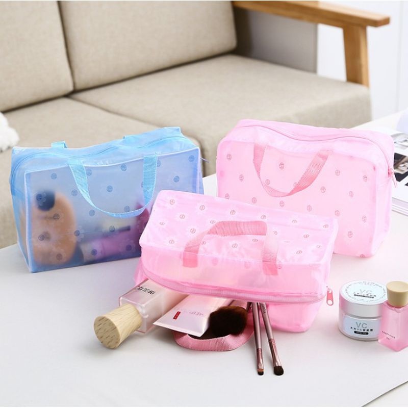accs tas kosmetik travel pouch anti air bisa buat makeup dan sabun mandi