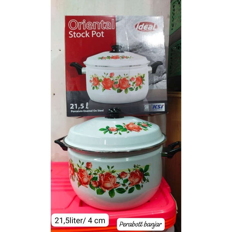 Stock  Pot/Panci Kembang Ideal Since 1973 Maspion /Panci Oriental 21,5L Porcelain On Steal 40cm SNI