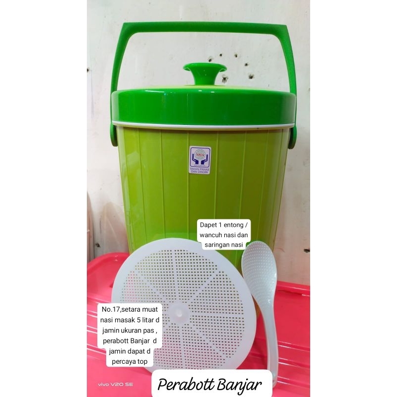 Termos Nasi/Termos Es TAHAN PANAS DAN DINGIN/ Rantang Maspion No 17 / 5litr nasi pas