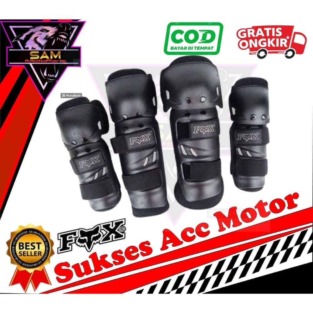 FOX Deker Lutut Motor - Pengaman Lutut Motor - Dekker Decker Protektor Pelindung Lutut Siku Motor