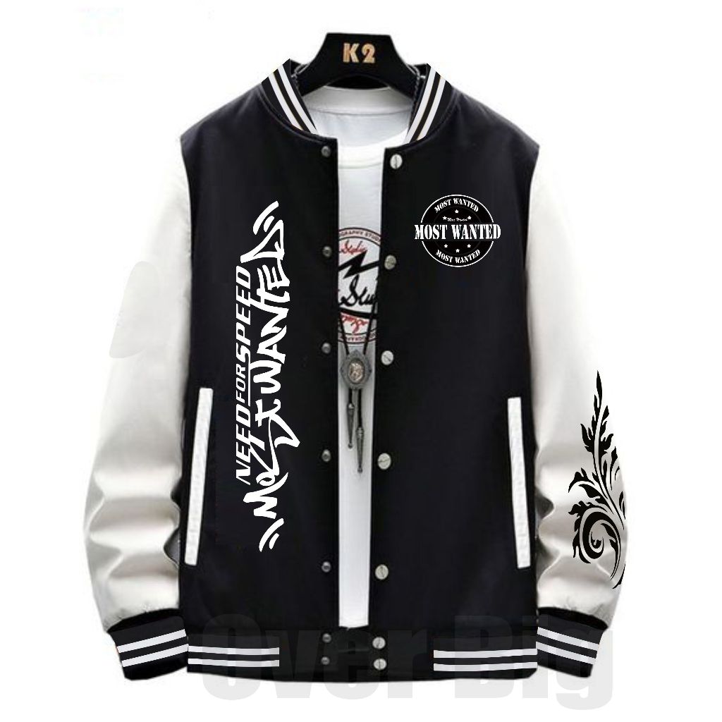 jaket Baseball Big Size ( S - 6XL ) need for speed Jaket Varsity A TOKYO Bisbol Kancing Bomber FLeec