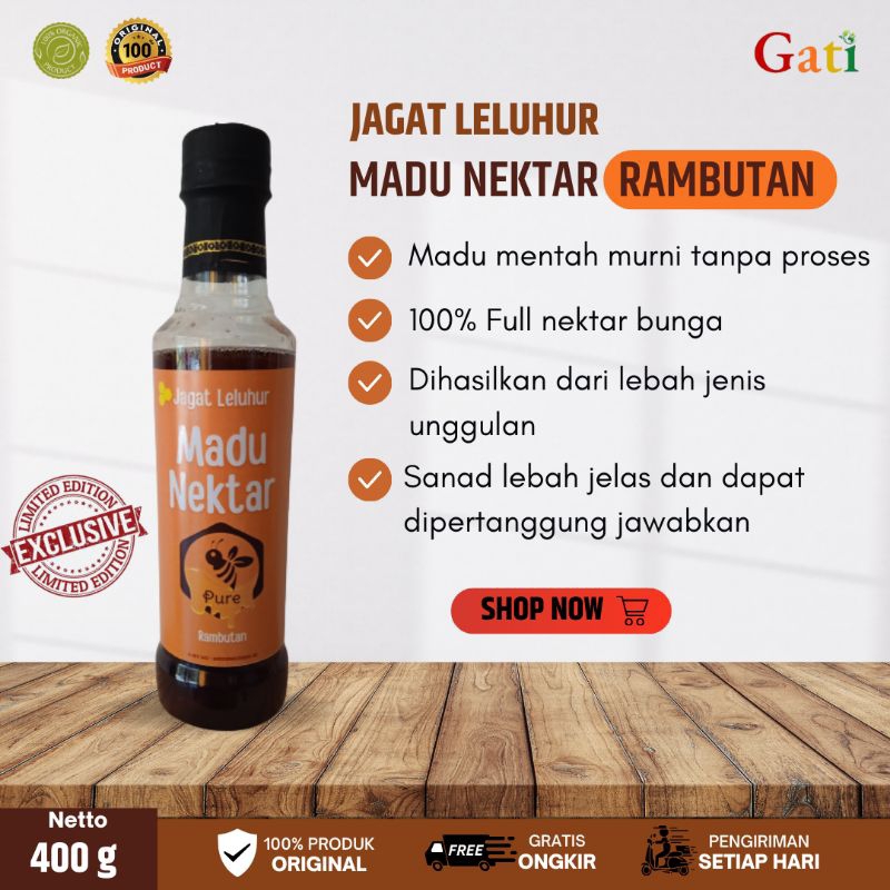 

Limited Stock Madu Jagat Leluhur - Madu Nektar Rambutan/Madu Rambutan Asli/Madu Nektar Murah Rambutan